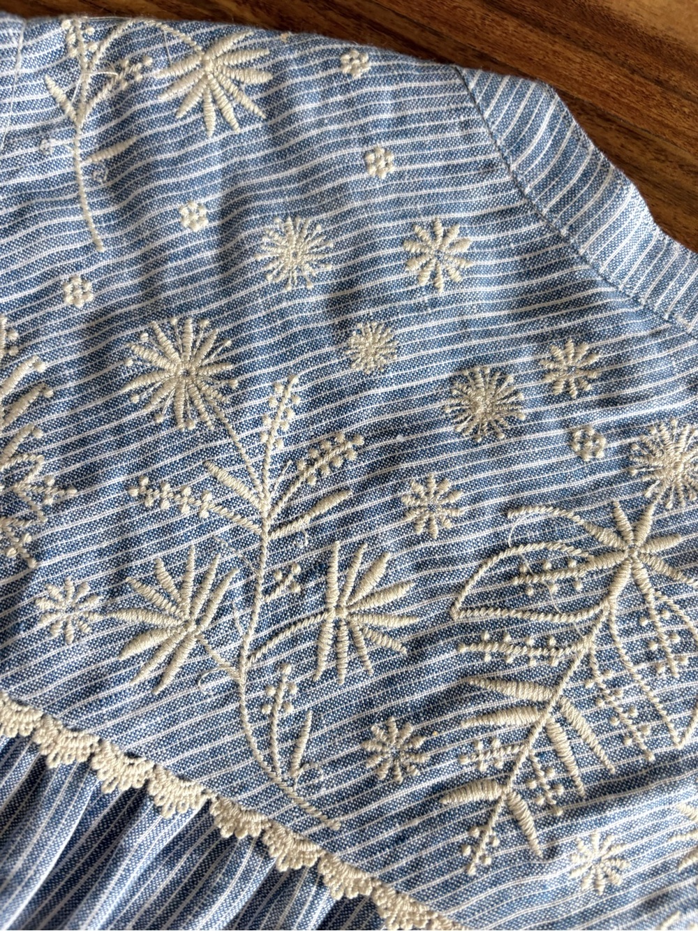 NEW Louise Misha Women’s Sleeveless Duna Blouse Blue Linen Stripes 36 Small S - Picture 15 of 16